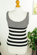 Vintage Stretch Pullunder schwarz weiß