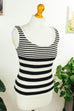 Vintage Stretch Pullunder schwarz weiß