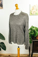 Vintage Stricktop silber Glitzer 60er 70er Disco Frau M 40-42 real-disco Rockabilly Schlager silber vintageberlin.de