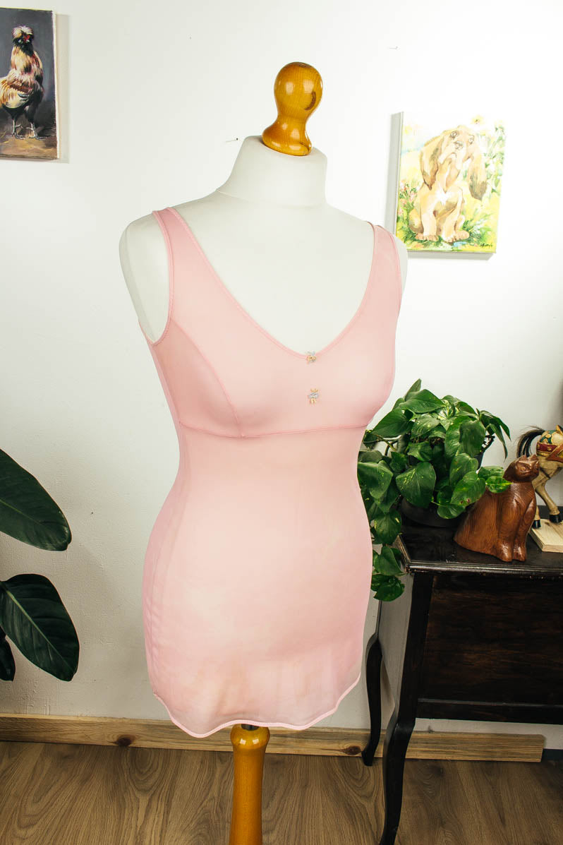 Nylon Unterkleid rosa