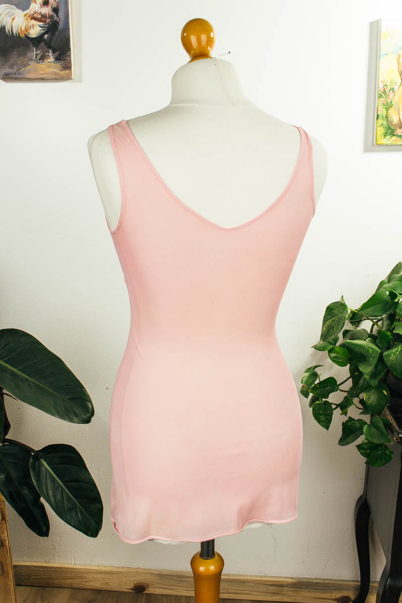 Nylon Unterkleid rosa