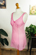 Perlon Unterkleid rosa-lila Spitze