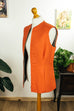 Vintage Wollweste Top orange 60er 70er Disco Frau M 40-42 orange Schlager vintageberlin.de