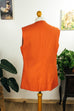 Vintage Wollweste Top orange 60er 70er Disco Frau M 40-42 orange Schlager vintageberlin.de