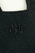 Vintage Abendkleid schwarz + Perlen
