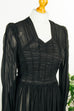 Chiffon Abendkleid schwarz 30er 40er Abendmode Frau Rockabilly S 36-38 schwarz Special vintageberlin.de