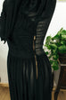 Chiffon Abendkleid schwarz 30er 40er Abendmode Frau Rockabilly S 36-38 schwarz Special vintageberlin.de