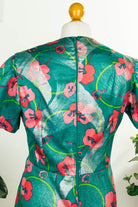 Hippie Maxikleid grün pink Glitzer
