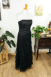 Fishtail Abendkleid schwarz Tüll Default Title 90er Abendmode Frau Gothic S 36-38 schwarz Special vintageberlin.de