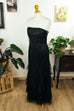 Fishtail Abendkleid schwarz Tüll 90er Abendmode Frau Gothic S 36-38 schwarz Special vintageberlin.de