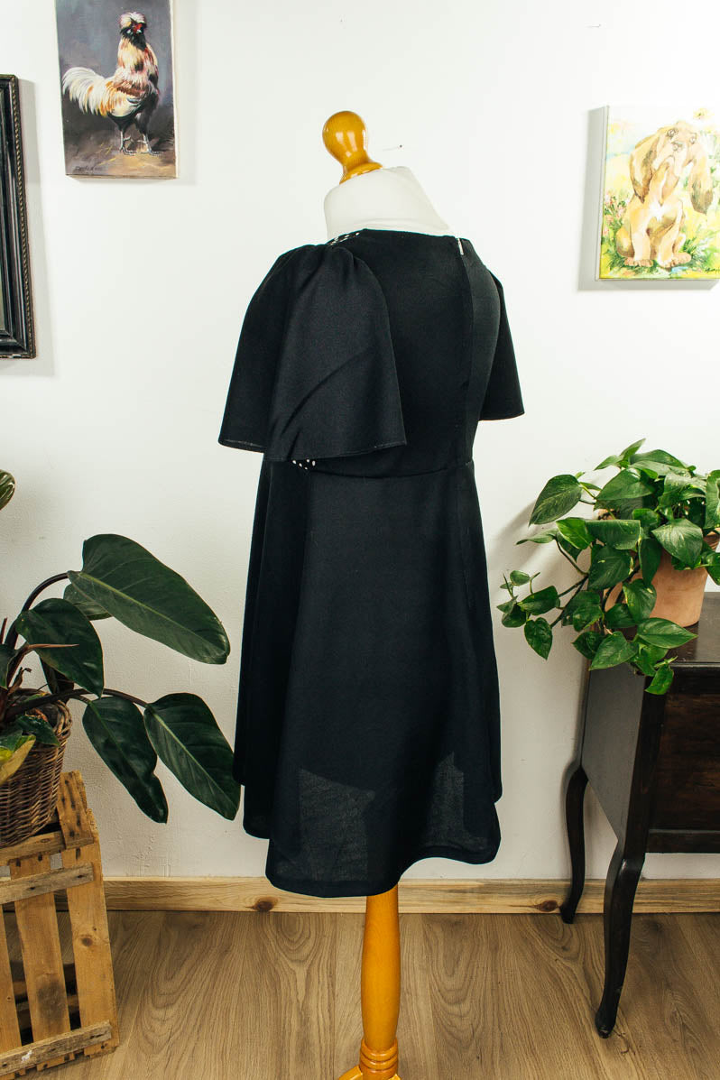 Disco Minikleid schwarz Punkte