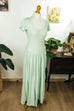 Baumwollstretchkleid türkis Ripp Default Title 90er Boho Frau Hippie M 40-42 S 36-38 türkis vintageberlin.de