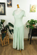 Baumwollstretchkleid türkis Ripp 90er Boho Frau Hippie M 40-42 S 36-38 türkis vintageberlin.de
