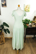 Baumwollstretchkleid türkis Ripp 90er Boho Frau Hippie M 40-42 S 36-38 türkis vintageberlin.de