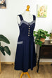 70er Schlagerkleid blau Streifen Default Title 70er blau Disco Frau M 40-42 Rockabilly S 36-38 Schlager Special vintageberlin.de