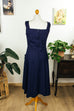 70er Schlagerkleid blau Streifen 70er blau Disco Frau M 40-42 Rockabilly S 36-38 Schlager Special vintageberlin.de