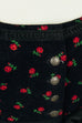 Vintage Cord Dirndl schwarz Rosen 60er Dirndl Frau M 40-42 Rockabilly rot S 36-38 schwarz Special vintageberlin.de