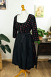 Vintage Cord Dirndl schwarz Rosen 60er Dirndl Frau M 40-42 Rockabilly rot S 36-38 schwarz Special vintageberlin.de