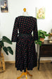 Vintage Cord Dirndl schwarz Rosen 60er Dirndl Frau M 40-42 Rockabilly rot S 36-38 schwarz Special vintageberlin.de