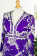 70er Jahre Abendkleid lila Boho 70er Abendmode Boho bunt Frau Hippie lila M 40-42 real-boho Schlager Special weiß vintageberlin.de