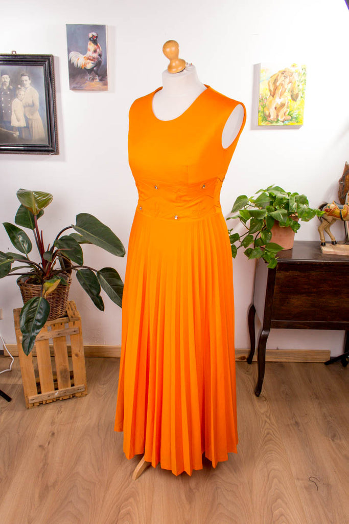 Vintage Schlager Kleid orange