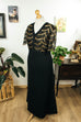Vintage Abendkleid schwarz gold