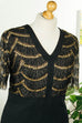 Vintage Abendkleid schwarz gold