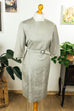 Rockabella Brokatkleid silber 60er Abendmode Frau grau L 44-46 real-rockabilly Rockabilly silber Special vintageberlin.de