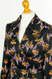 Schlagerkleid schwarz bunt Megakragen 70er bunt Disco Frau M 40-42 real-disco S 36-38 Schlager schwarz Special vintageberlin.de