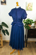 40er Jahre Abendkleid blau Tüll 30er 40er 50er Abendmode blau Flapper&Charleston Frau M 40-42 real-rockabilly Rockabilly S 36-38 Special vintageberlin.de