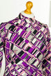 60s Disco Kleid lila kariert 60er 70er bunt Disco Frau lila M 40-42 real-disco Schlager Special vintageberlin.de