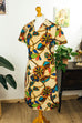 Schlagerkleid bunt Megakragen 60er 70er bunt Disco Frau M 40-42 real-disco Schlager Special vintageberlin.de