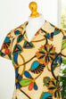 Schlagerkleid bunt Megakragen 60er 70er bunt Disco Frau M 40-42 real-disco Schlager Special vintageberlin.de