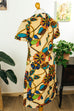 Schlagerkleid bunt Megakragen 60er 70er bunt Disco Frau M 40-42 real-disco Schlager Special vintageberlin.de