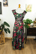 Hippie Maxikleid Blumen 70er Boho bunt Frau Hippie real-boho S 36-38 Schlager Special vintageberlin.de