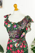 Hippie Maxikleid Blumen 70er Boho bunt Frau Hippie real-boho S 36-38 Schlager Special vintageberlin.de