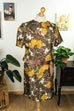elegantes Sommerkleid braun Blumen
