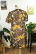 elegantes Sommerkleid braun Blumen