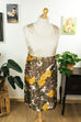elegantes Sommerkleid braun Blumen