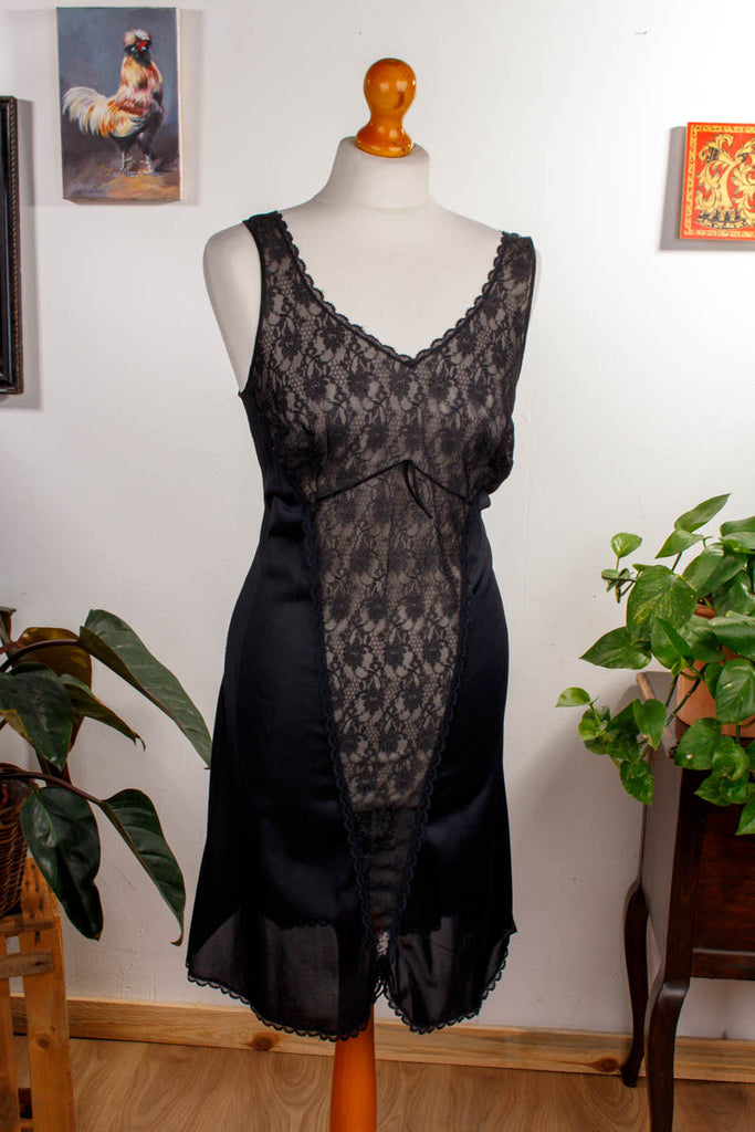 Sexy Unterkleid schwarz Spitze