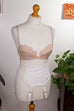 Vintage BH beige Vorderverschluss beige Frau Sekretärin XS 32-34 vintageberlin.de