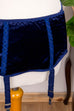 Hüftmieder tintenblau 60er 70er blau Frau M 40-42 Rockabilly Sekretärin Special vintageberlin.de