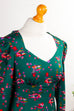 Minikleid grün Muster 60er 70er Boho bunt Disco Frau grün real-disco Rockabilly S 36-38 Schlager Special vintageberlin.de