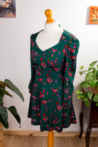 Minikleid grün Muster