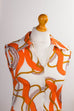 Schlager Minikleid orange Muster