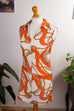 Schlager Minikleid orange Muster
