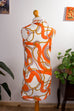 Schlager Minikleid orange Muster