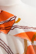 Schlager Minikleid orange Muster