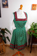 Vintage Dirndl rot grün+Bluse+Schürze 60er 70er bunt Dirndl Frau grün rot S 36-38 Special vintageberlin.de