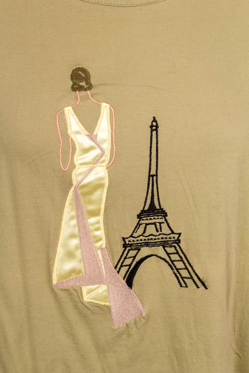 Vintage T-Shirt khaki Eiffelturm Paris